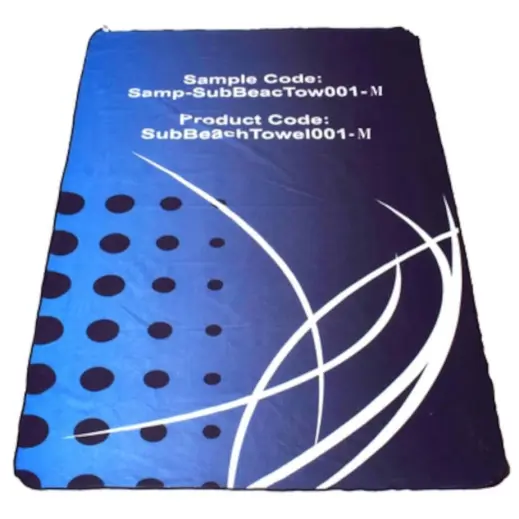Custom Sublimated Single-Sided Beach Towel Branded
